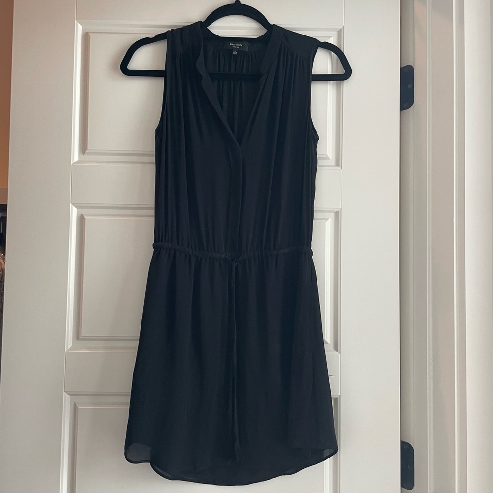 Aritzia Babaton Black Silk Dress